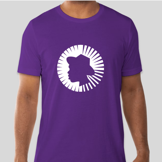 Purple 70th logo t-shirt